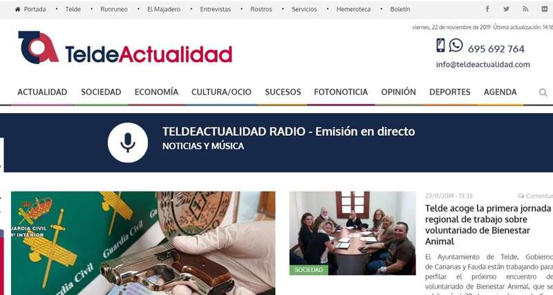 El acceso a TA Radio está situado en la portada superior del diario digital (Foto TA)